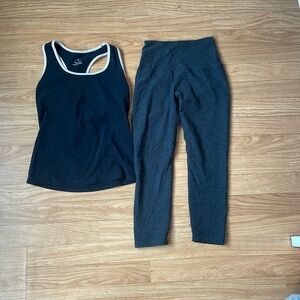 Beyond yoga workout tank top and leggings. Size S